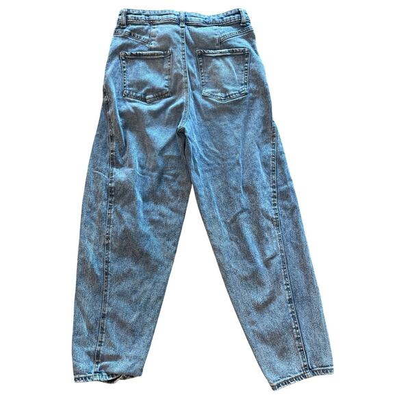 SO Pleated Balloon Jean Super High Rise Sz 9/29 Baggy Relaxed Taper Leg Trendy - Picture 3 of 10
